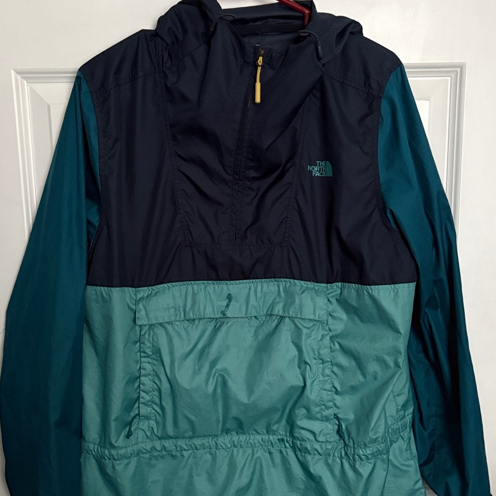 The North Face Teal and Black Pullover